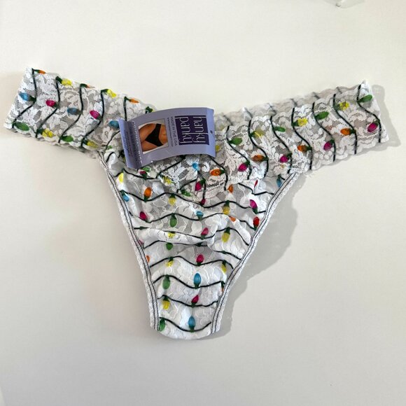 Decked Out Festive Lights Hanky Panky Original Rise Thong - Picture 3 of 3